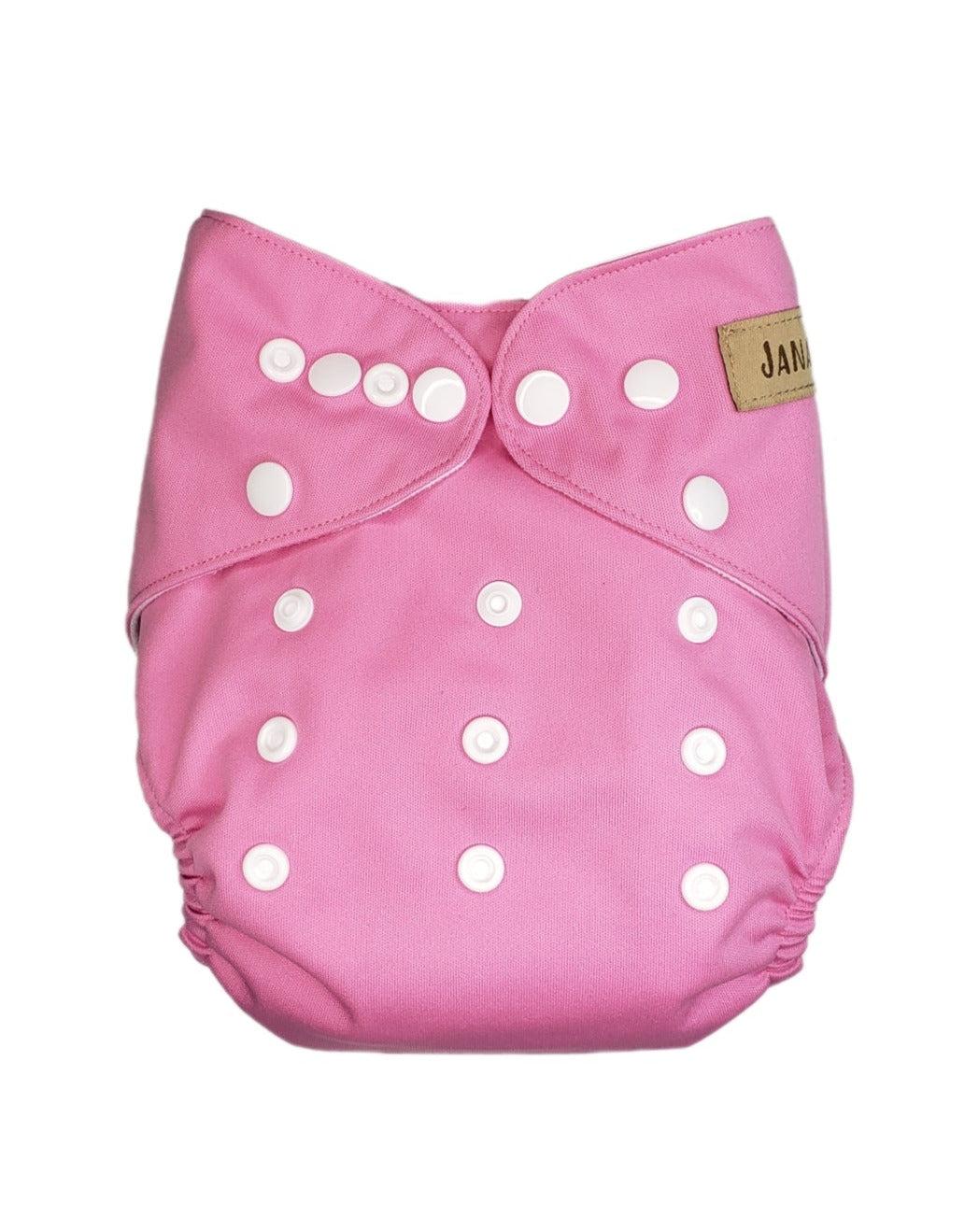 Couche en tissu rose simple Janafébaby avec insert en bambou à quatre épaisseurs