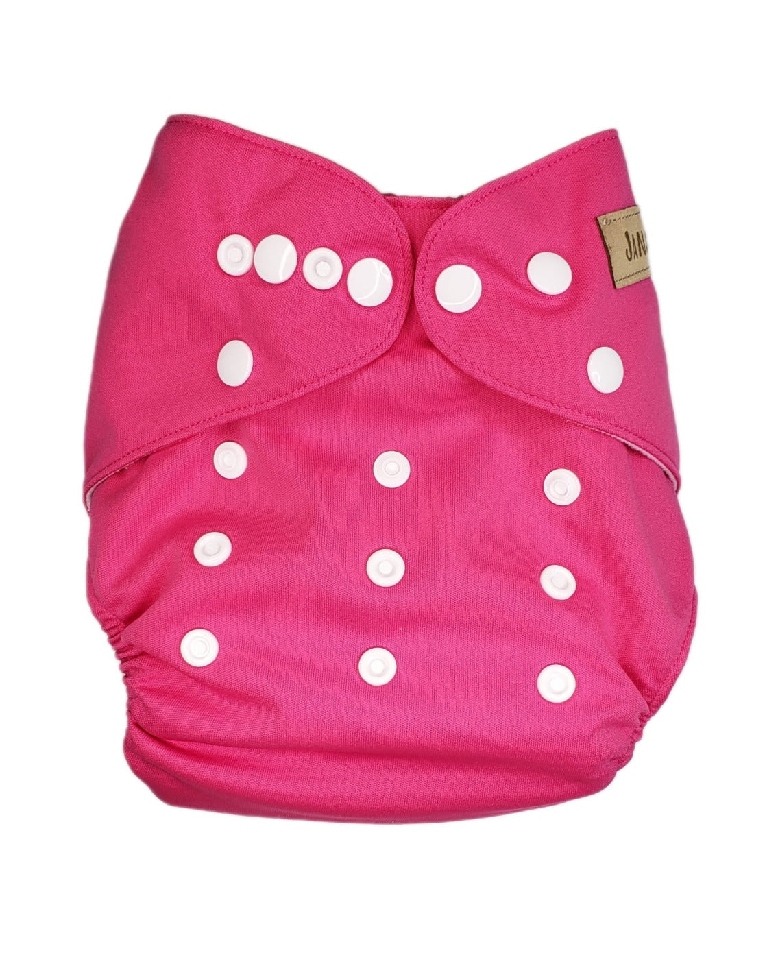 Couche en tissu rose simple Janafébaby avec insert en bambou à quatre couches