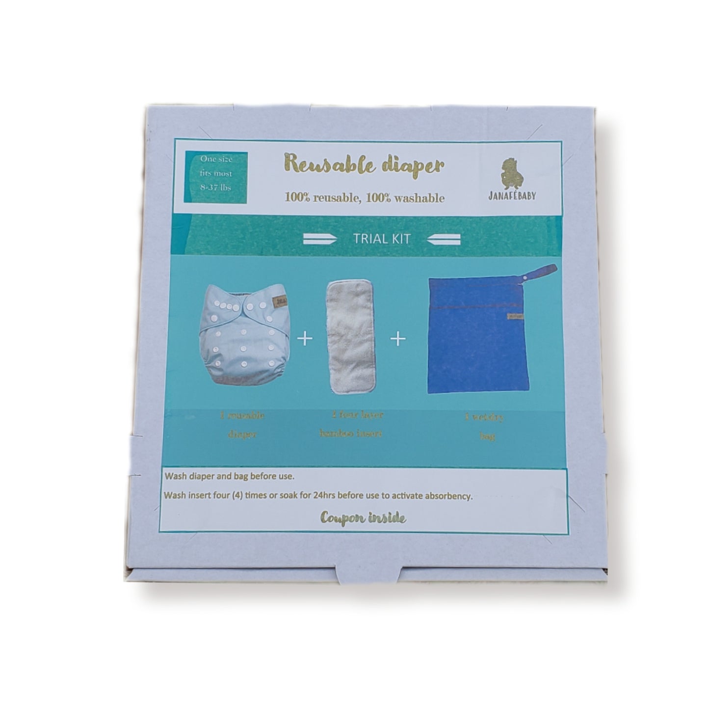 Janafébaby Reusable Cloth Diaper Trial Kit