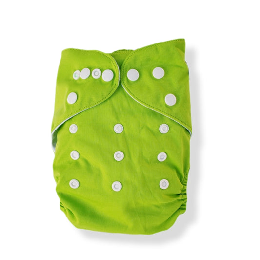 Janafebaby Enkele Groene Stoffen Luier met Vierlaagse Bamboe Inzet